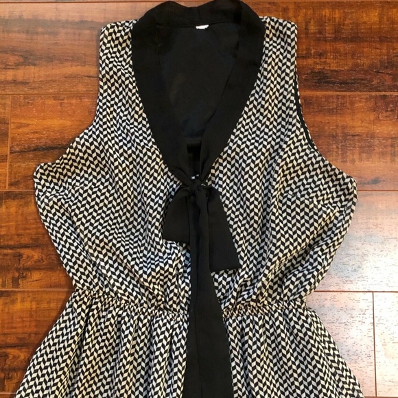 Vintage Secretary Black & White Babydoll Dress - Picture 11 of 11